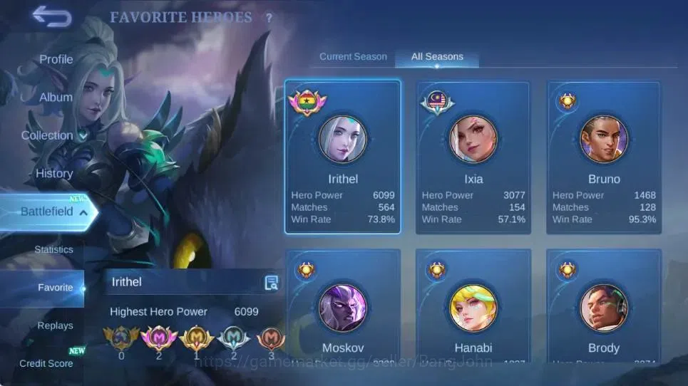 Mobile Legends: Bang Bang Accounts Global|Skin 163|Renowned|LuckyBox Silvanna+Pharsa| image 13