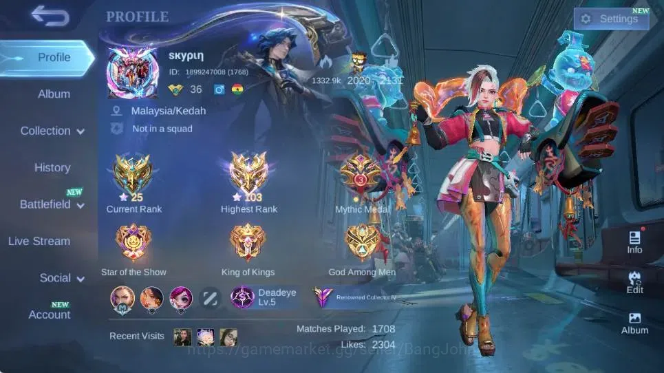 Mobile Legends: Bang Bang Accounts Global|Skin 163|Renowned|LuckyBox Silvanna+Pharsa| image 16