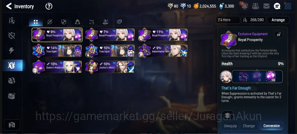 Epic Seven Accounts Mid-Tier Asia Unverif|12ML(NW Luna,Ilynav,Ray,Vivian,LC Bellona)|Many Resource+220 Hero|WB Auto|PoH 10