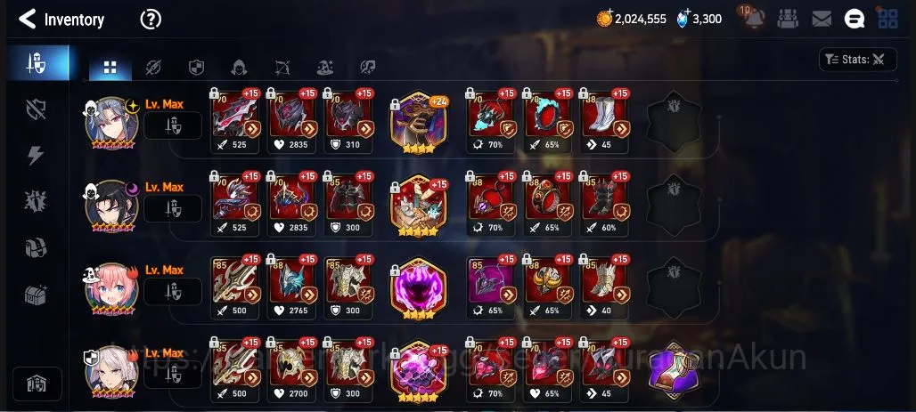 Epic Seven Accounts Mid-Tier Asia Unverif|12ML(NW Luna,Ilynav,Ray,Vivian,LC Bellona)|Many Resource+220 Hero|WB Auto|PoH 2
