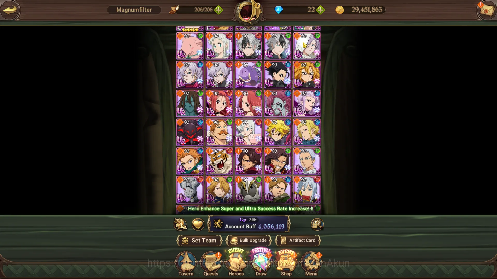 The Seven Deadly Sins: Grand Cross Accounts Midgame Asia|4M CC|4UR + Many Collab Solev + konosuba|Skuld ,Mael 2