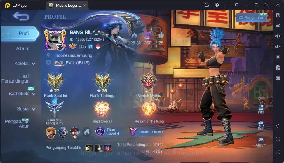 Mobile Legends: Bang Bang Accounts Global|Hero132|Skin 301|Renowned|K.F.P Thamuz|Coll image 17