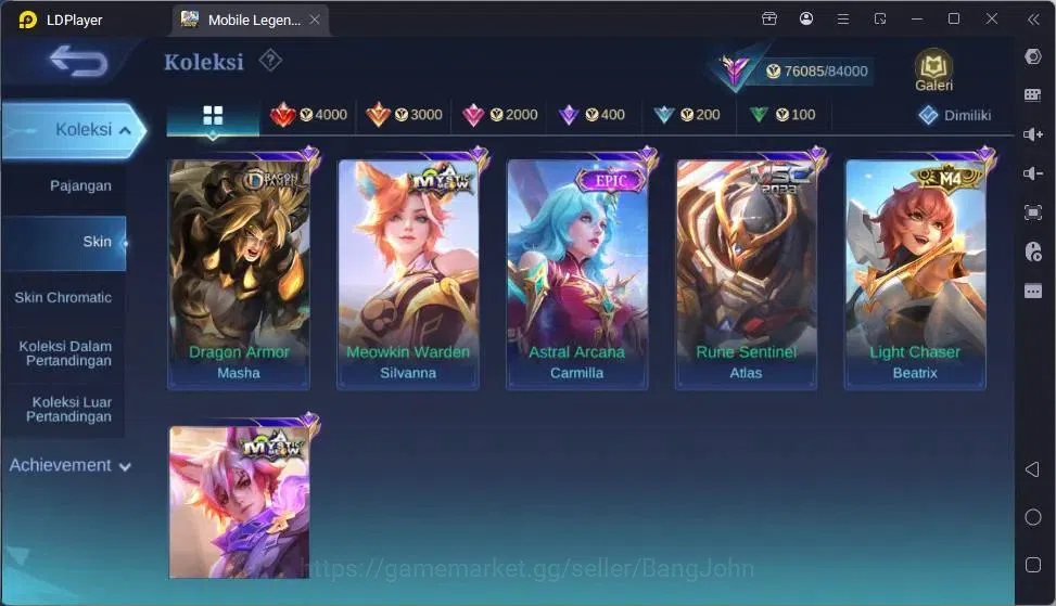 Mobile Legends: Bang Bang Accounts Global|Hero132|Skin 301|Renowned|K.F.P Thamuz|Coll image 6