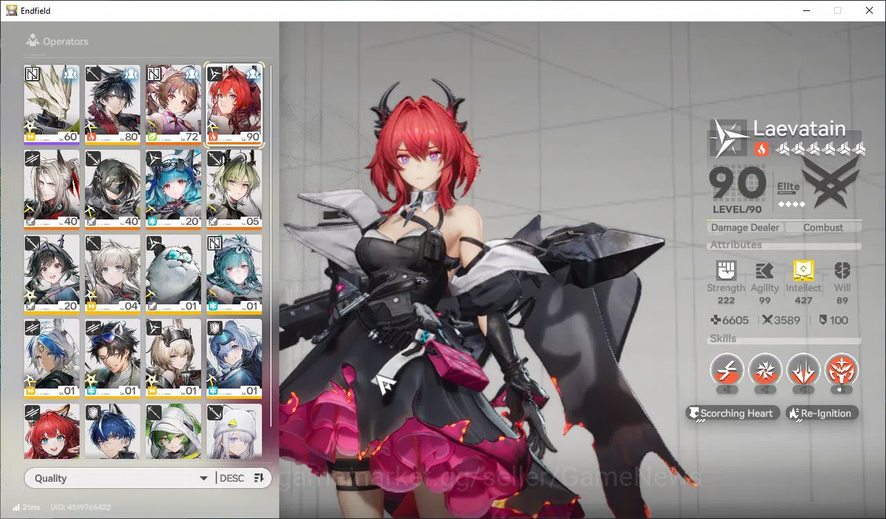 Arknights: Endfield Accounts Asia Lv51|1k Arsenal|5SSR(LaevatainP3+Sign,Last Ri image 1