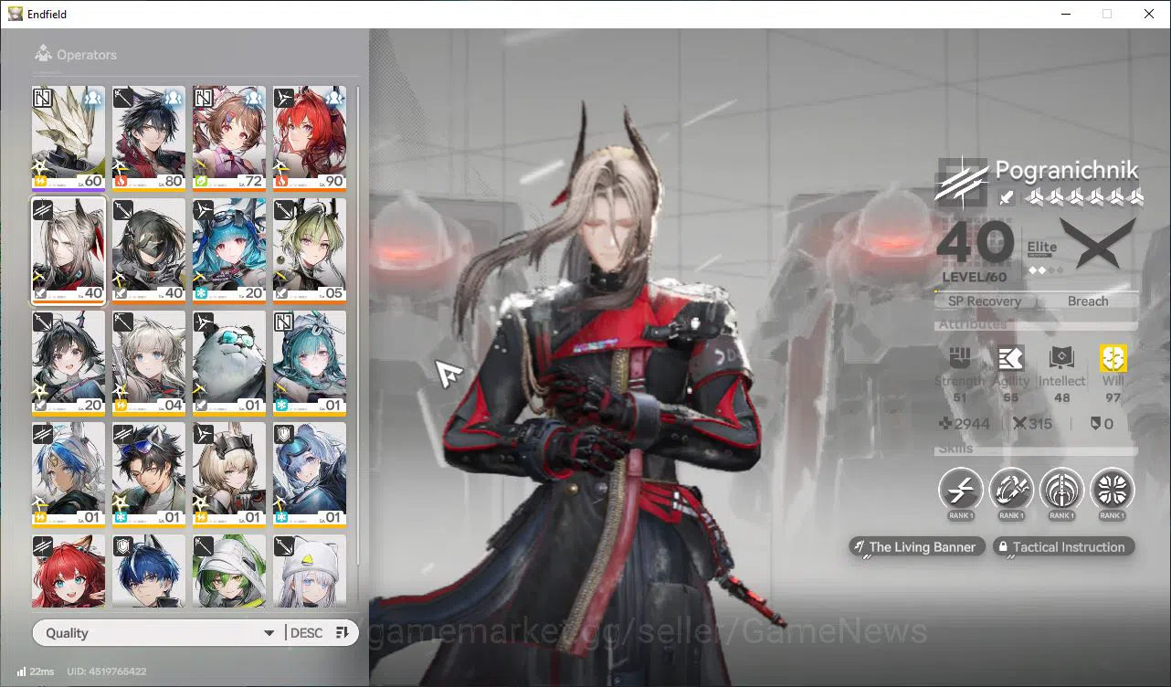 Arknights: Endfield Accounts Asia Lv51|1k Arsenal|5SSR(LaevatainP3+Sign,Last Ri image 3