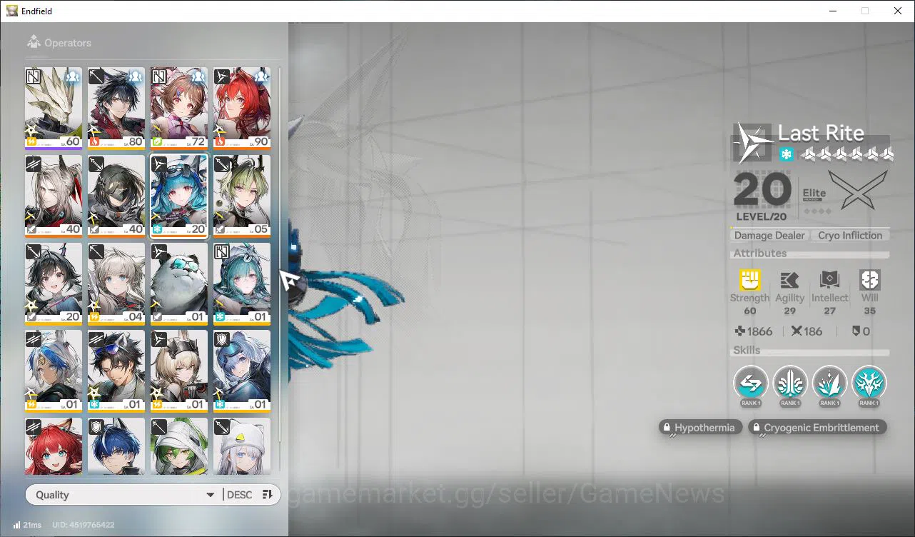 Arknights: Endfield Accounts Asia Lv51|1k Arsenal|5SSR(LaevatainP3+Sign,Last Ri image 4