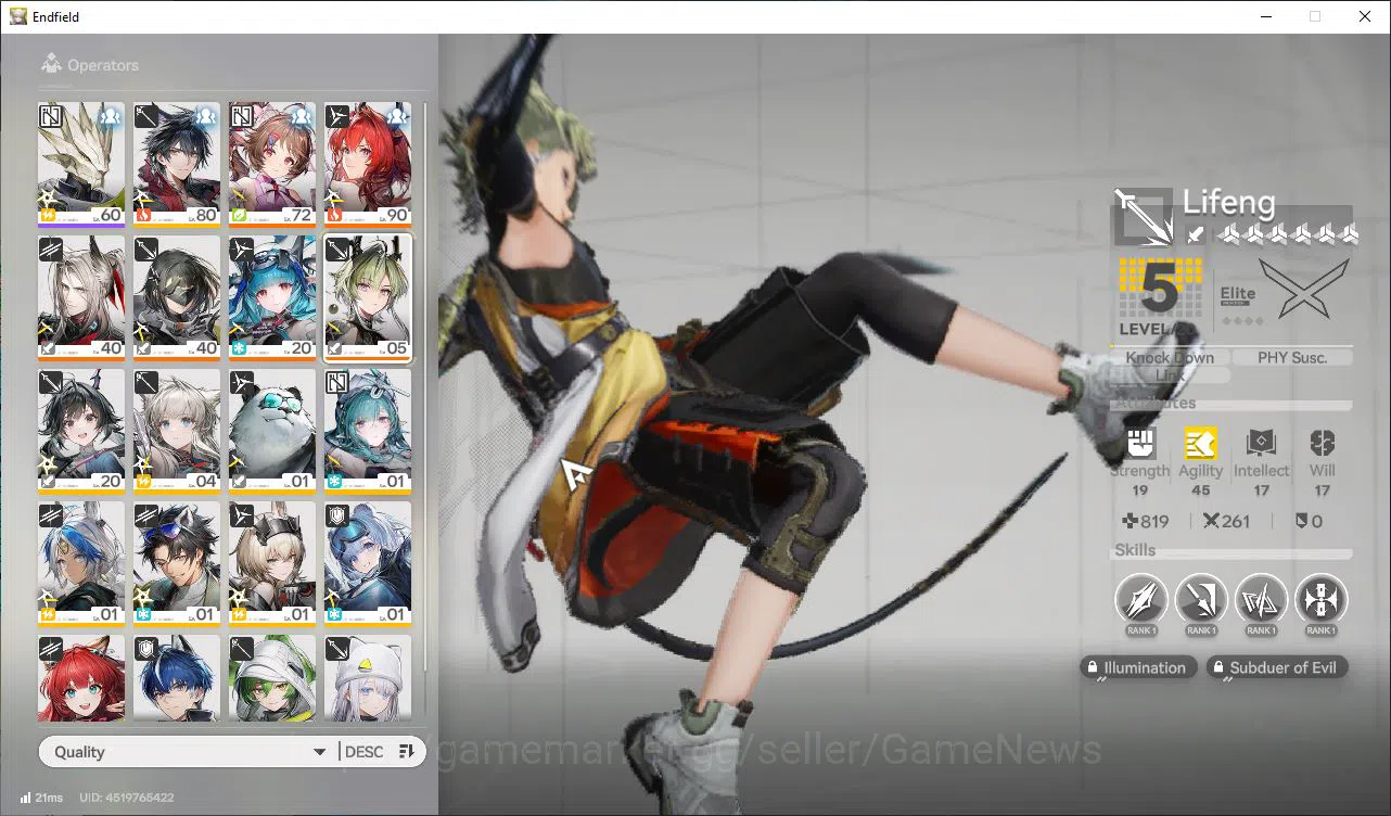 Arknights: Endfield Accounts Asia Lv51|1k Arsenal|5SSR(LaevatainP3+Sign,Last Ri image 5