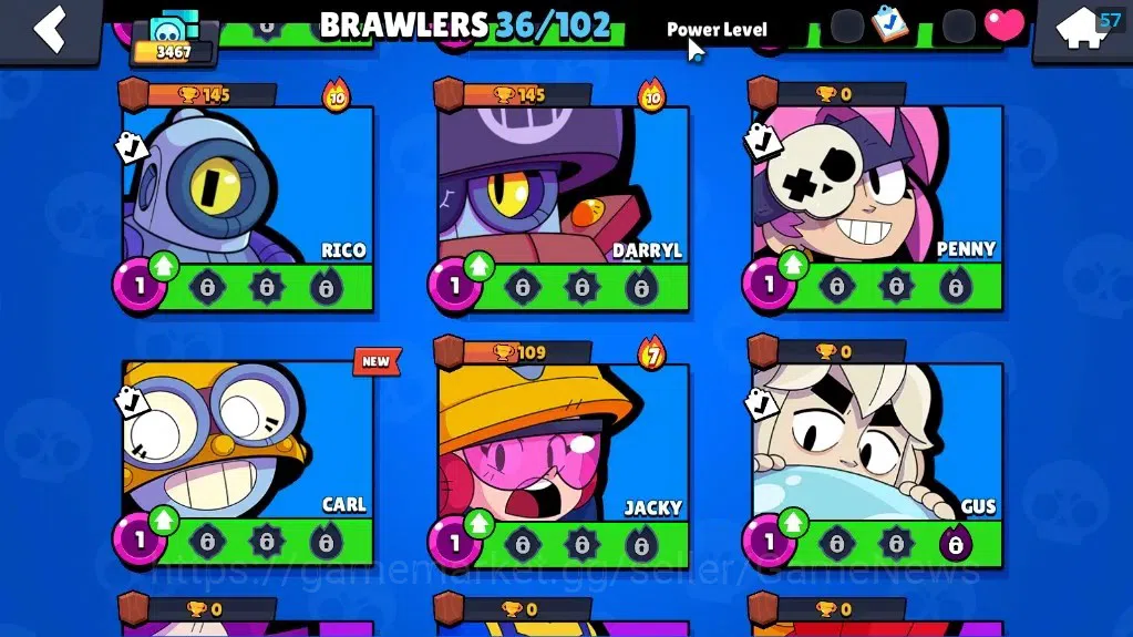 Brawl Stars Accounts 3467 Trophy|36 Brawlers 4 Max Lvl[Full Buffies Bul image 11