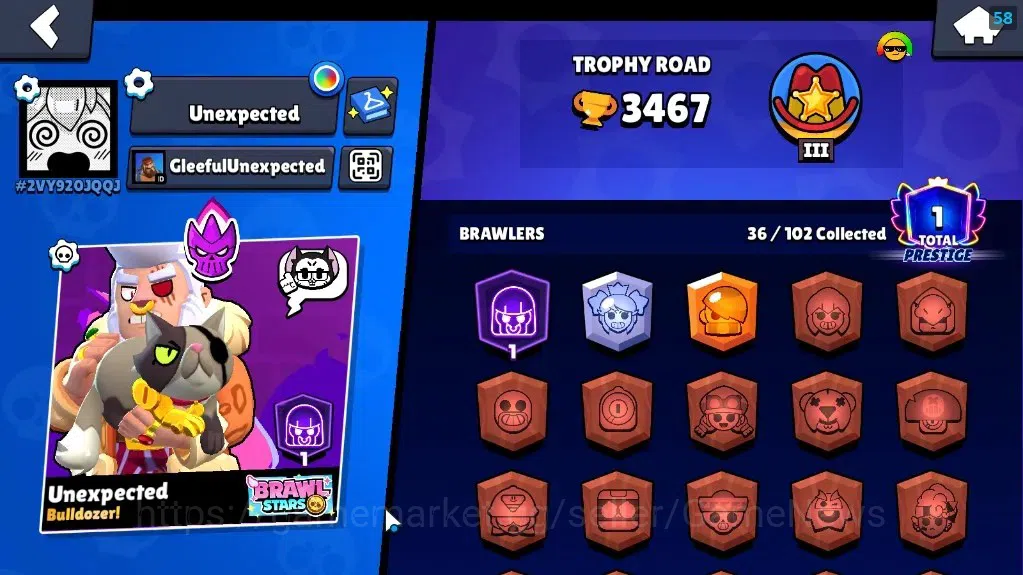 Brawl Stars Accounts 3467 Trophy|36 Brawlers 4 Max Lvl[Full Buffies Bul image 2