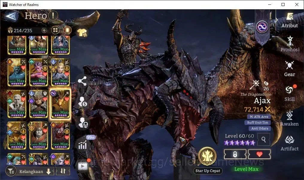 Watcher of Realms Accounts Global 60x|Lv 78|6,2M Power|10 Lord[IgridA3,Prateu image 12