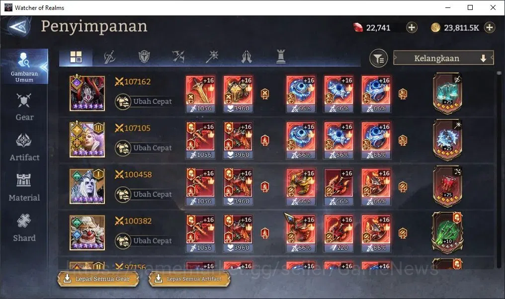 Watcher of Realms Accounts Global 60x|Lv 78|6,2M Power|10 Lord[IgridA3,Prateu image 14