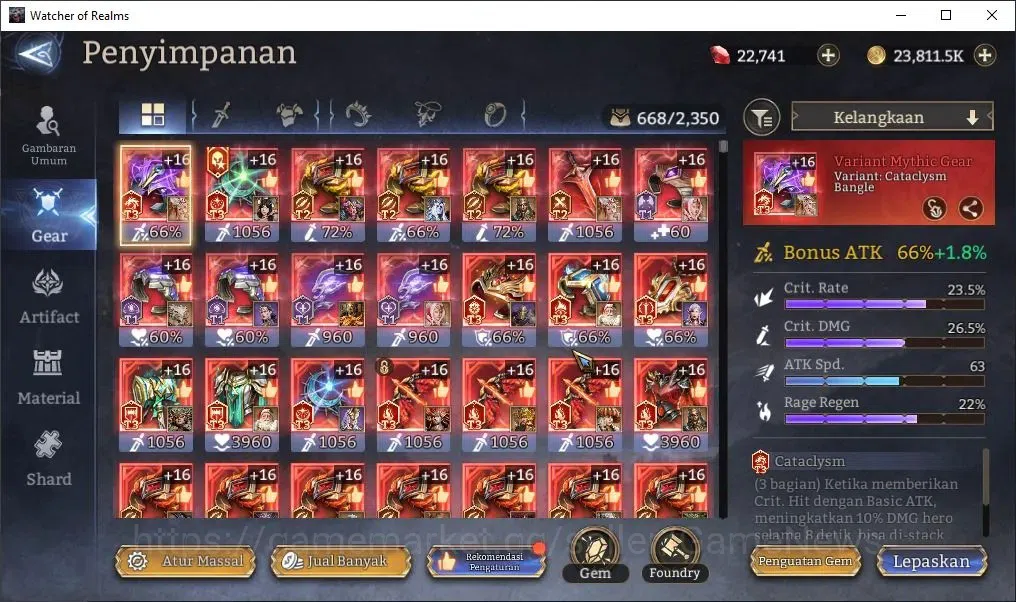 Watcher of Realms Accounts Global 60x|Lv 78|6,2M Power|10 Lord[IgridA3,Prateu image 15
