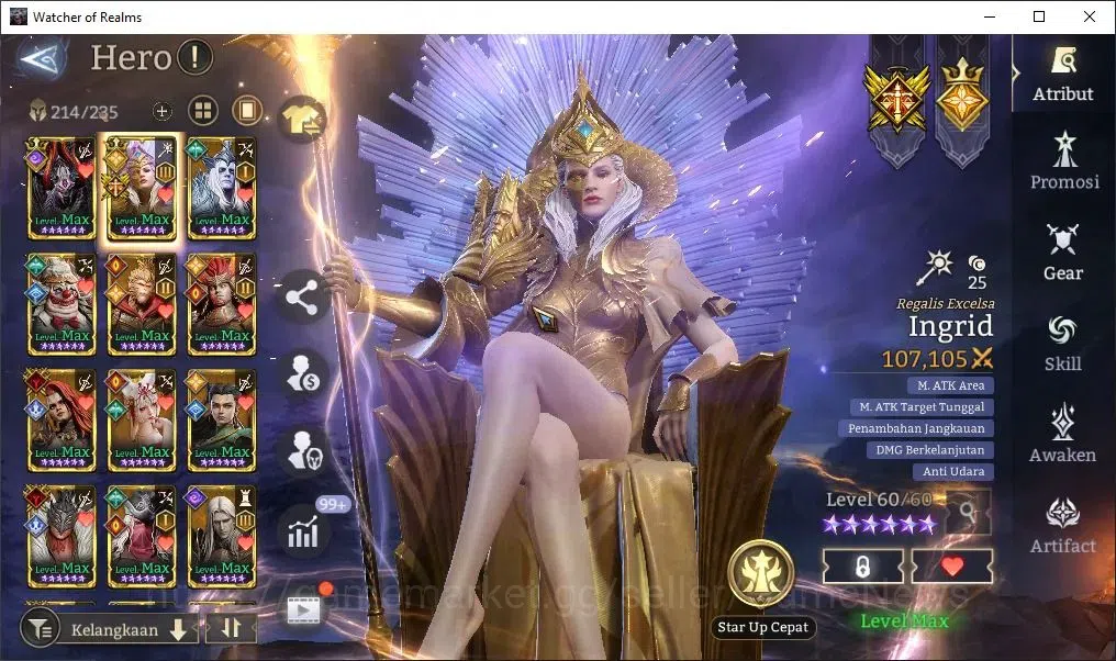 Watcher of Realms Accounts Global 60x|Lv 78|6,2M Power|10 Lord[IgridA3,Prateu image 6