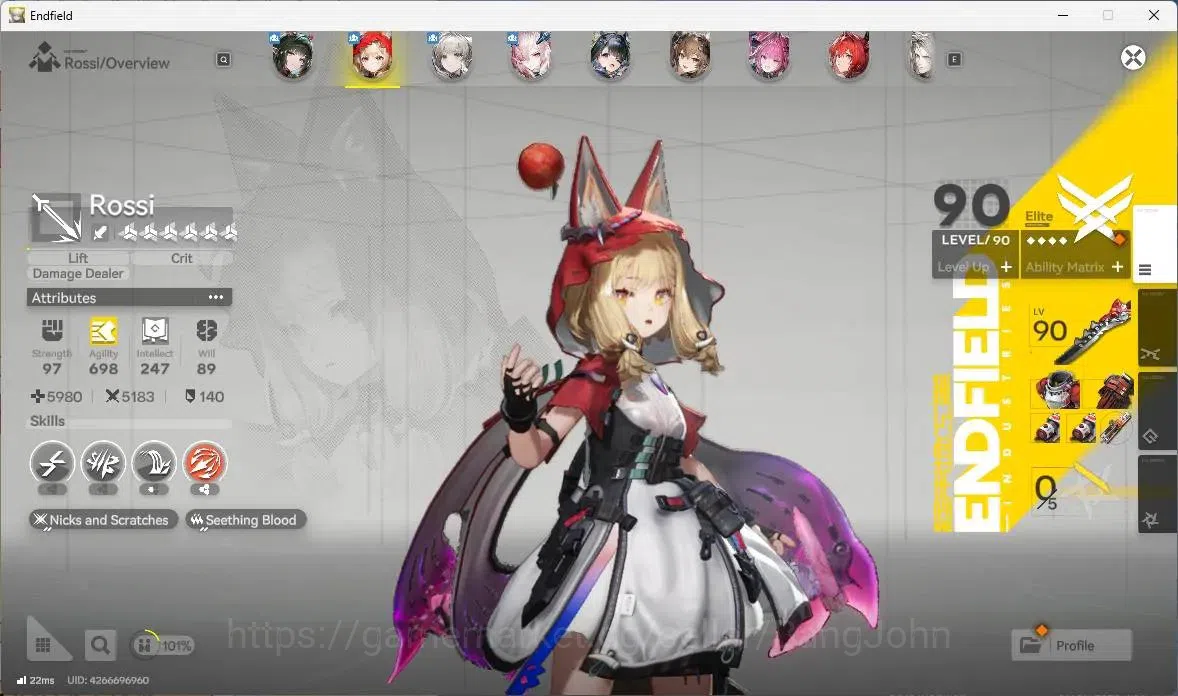 Arknights: Endfield Accounts ASIA | Lv 60|7 Limit+5 Sign (Z.Fangyi,Rossi,Yvonne,Tangtang,Laevatain)+Sign,Gilberta,Mi Fu|9510 6
