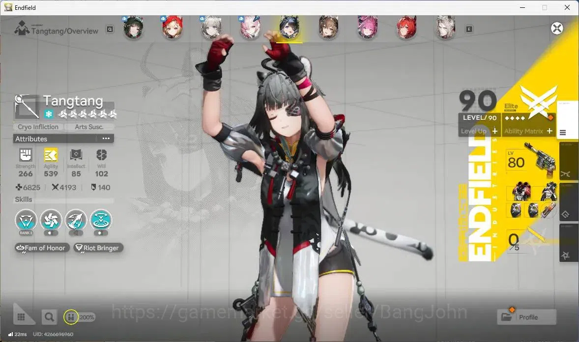 Arknights: Endfield Accounts ASIA | Lv 60|7 Limit+5 Sign (Z.Fangyi,Rossi,Yvonne,Tangtang,Laevatain)+Sign,Gilberta,Mi Fu|9510 8