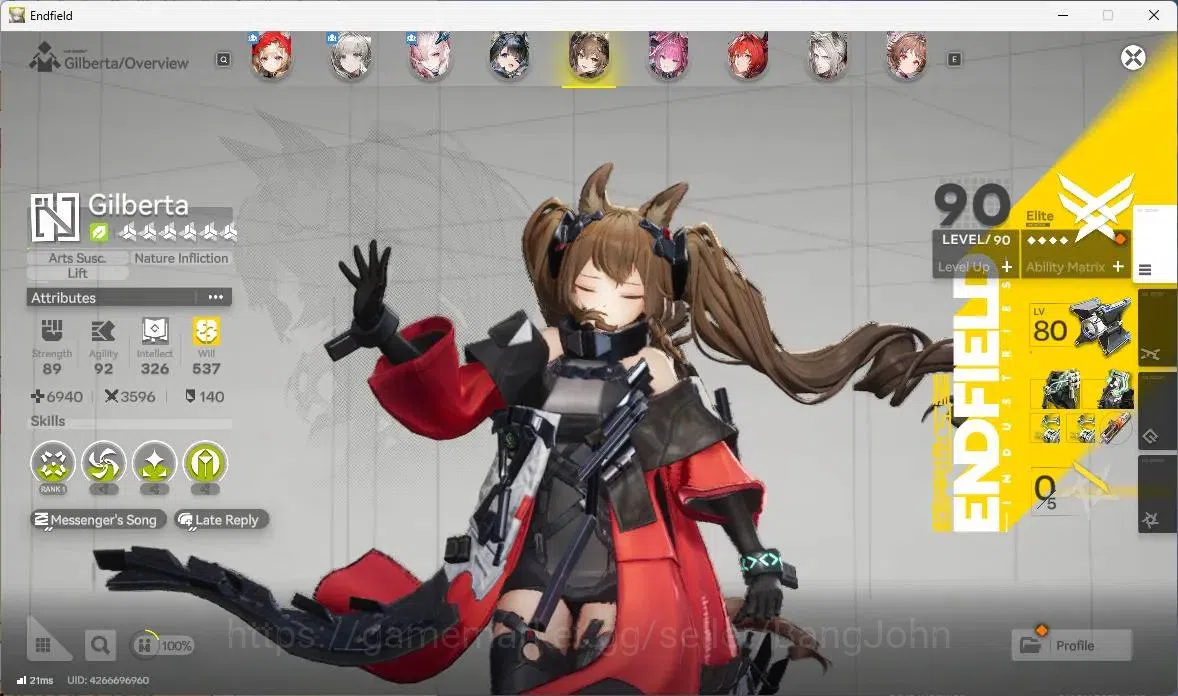 Arknights: Endfield Accounts ASIA | Lv 60|7 Limit+5 Sign (Z.Fangyi,Rossi,Yvonne,Tangtang,Laevatain)+Sign,Gilberta,Mi Fu|9510 9