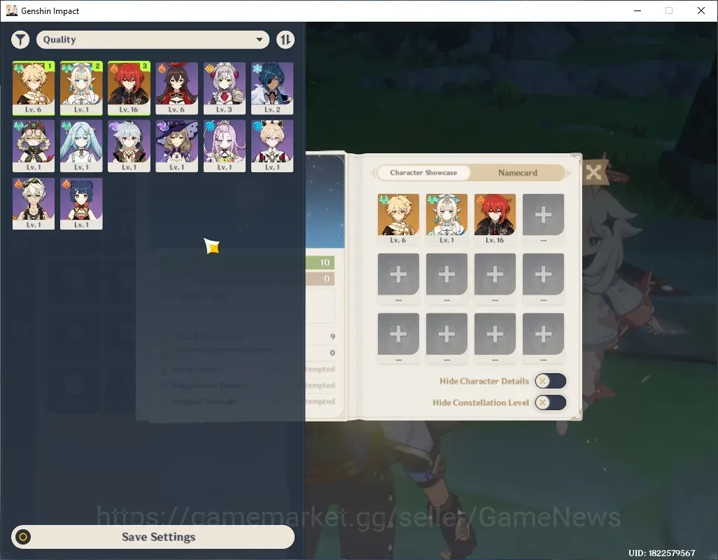 Genshin Impact Accounts Starter ASIA|Fresh Starter|AR 10|1 Limited + (Vesna)|Standard Deluc|Low Main Quest & Map 1