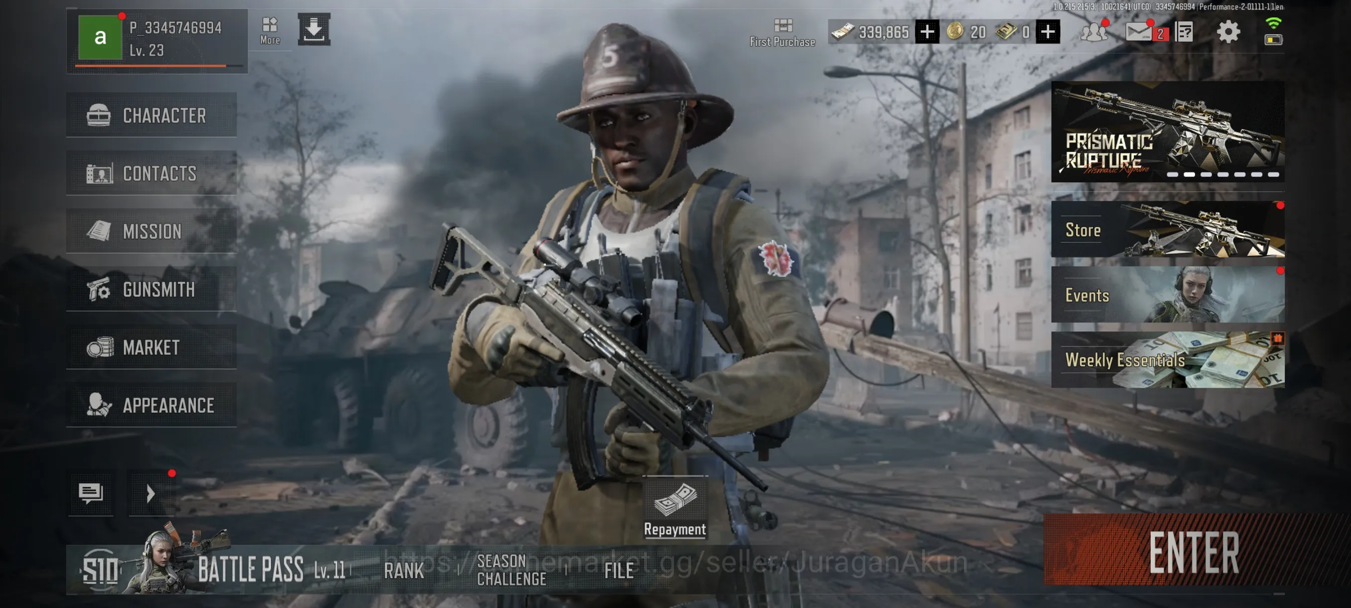 Arena Breakout Accounts [MOBILE]SV 11,8M|CV 11M|AKS74U, ForestMP5, GK Mosi image 2