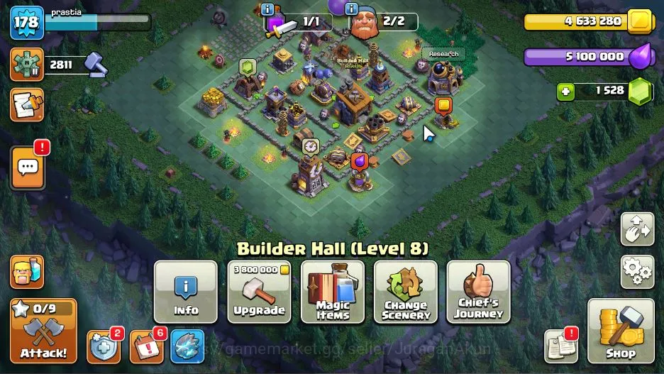 Clash of Clans Accounts TH14 -BH 8|LV 178|Limited Skin|HH 8|BK 34,AQ 35,GW image 3