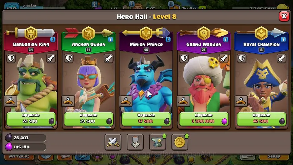 Clash of Clans Accounts TH14 -BH 8|LV 178|Limited Skin|HH 8|BK 34,AQ 35,GW image 4