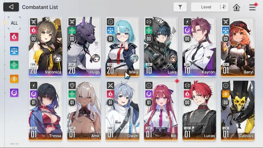 Chaos Zero Nightmare Accounts GLOBAL Lv13|4 SSR(Veronica Hugo Luke Kayron)8SR(BerylM3,MikaM1,Etc)8SR Partner(CZN1073) 2