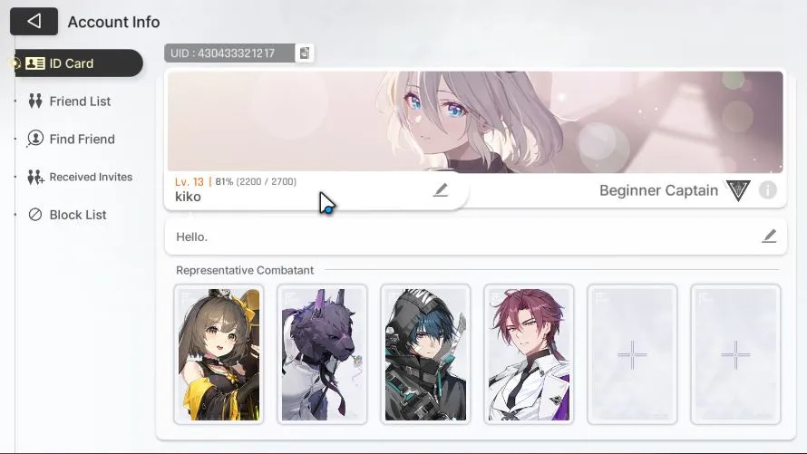 Chaos Zero Nightmare Accounts GLOBAL Lv13|4 SSR(Veronica Hugo Luke Kayron)8SR(BerylM3,MikaM1,Etc)8SR Partner(CZN1073) 4
