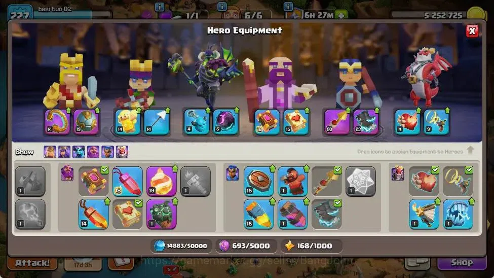 Clash of Clans Accounts Global | TH 17-BH 10 | LVL 227|HH 11|AQ 93 ,MP 64 image 10