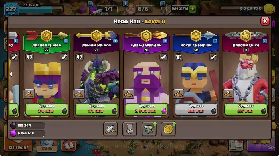 Clash of Clans Accounts Global | TH 17-BH 10 | LVL 227|HH 11|AQ 93 ,MP 64 image 8