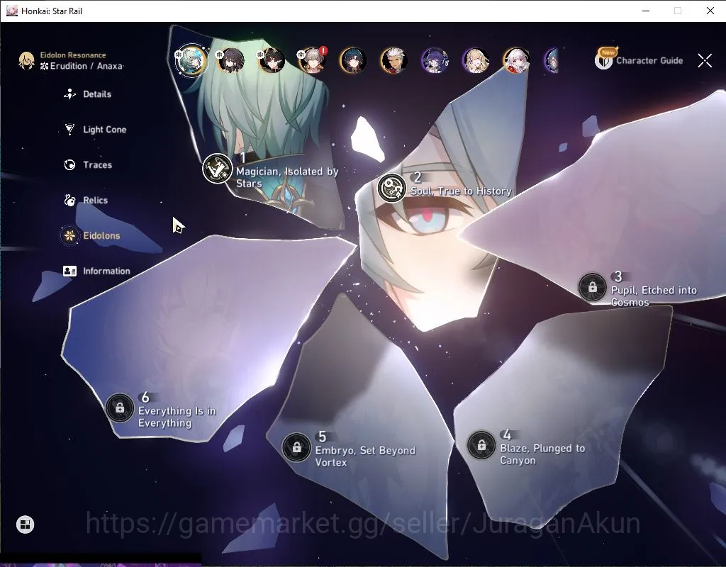 Honkai Star Rail Accounts ASIA |TL 60|4 Limited |Anaxa E2+Sign,Dante E1+Sign image 3