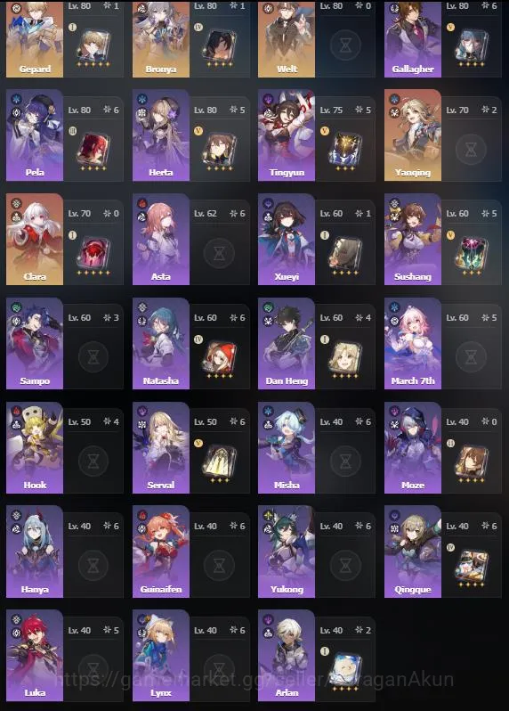 Honkai Star Rail Accounts Asia [TL70] 10 Limited (Archeron+Sign, SilferWolf, image 2