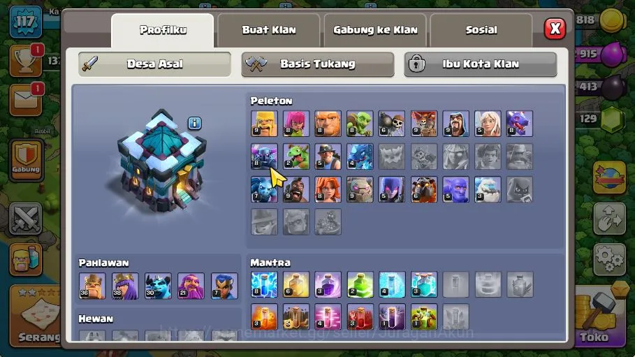 Clash of Clans Accounts TH 13 - BH 9 Lvl 117 |Thropy 1371| HH 7 |BK 36,AQ  image 2