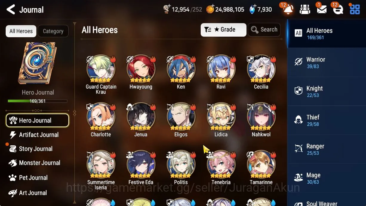 Epic Seven Accounts Mid-Tier Asia Unverif|Best Starter|9ML (NM Luna,Aravi,Solitaria,etc)Limited Festive Eda,Summer 2