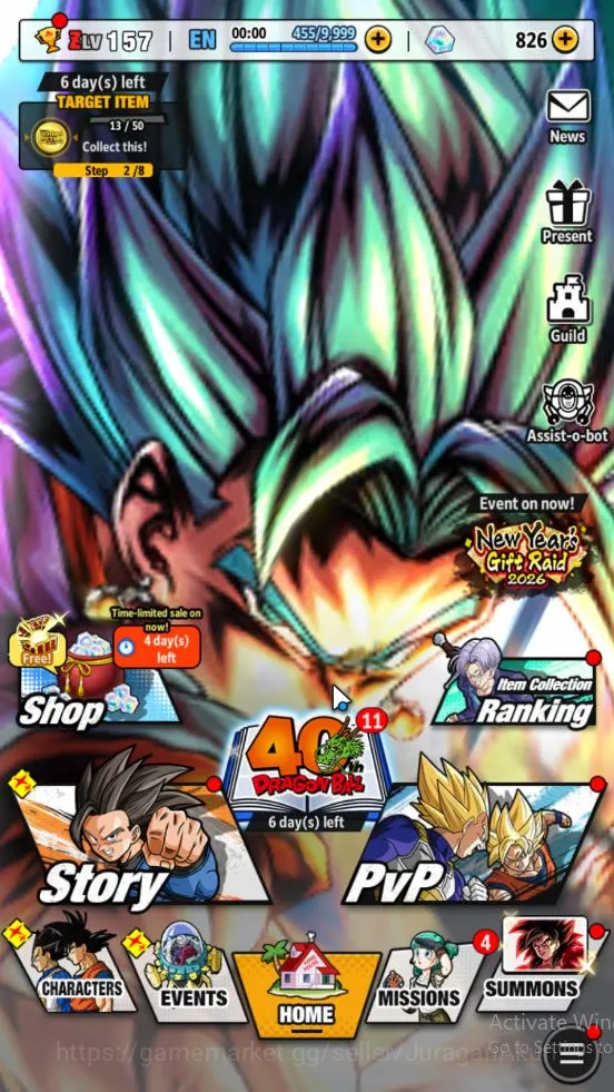 Dragon Ball Legends Accounts 260M Total Power|LV 157| 6 UL+ 23 LL|Super Seiyan image 1