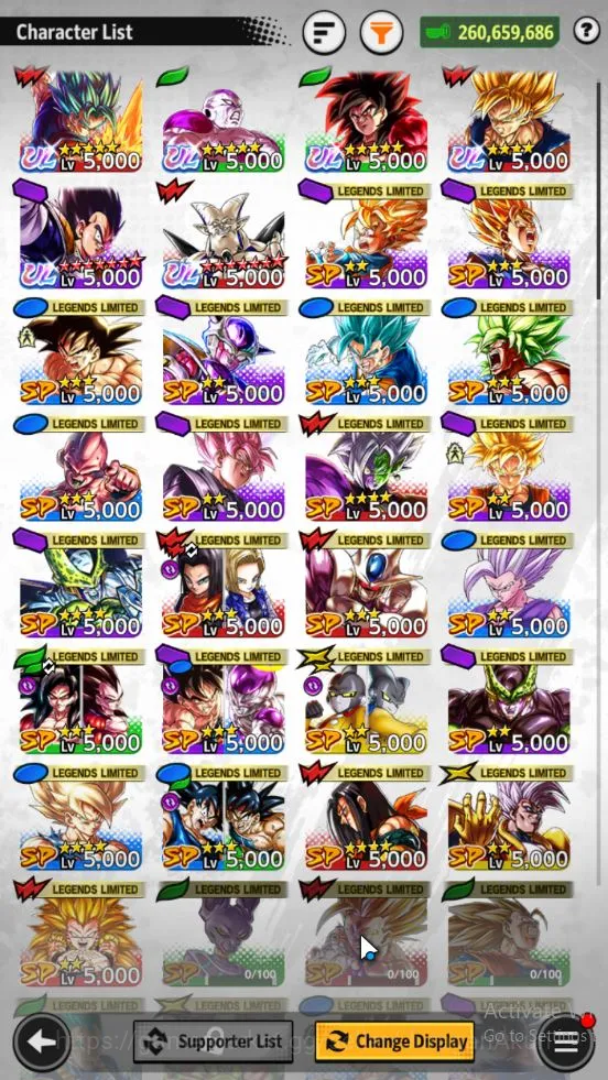 Dragon Ball Legends Accounts 260M Total Power|LV 157| 6 UL+ 23 LL|Super Seiyan image 3