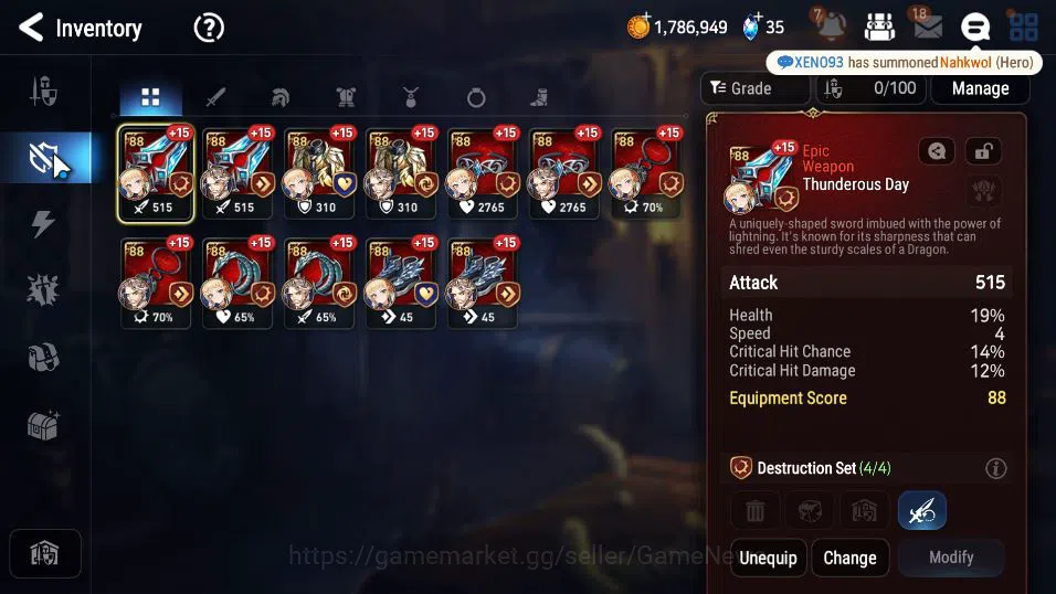 Epic Seven Accounts GLOBAL Unverif|New Era|2 ML (Har setti,Blood Moon image 11