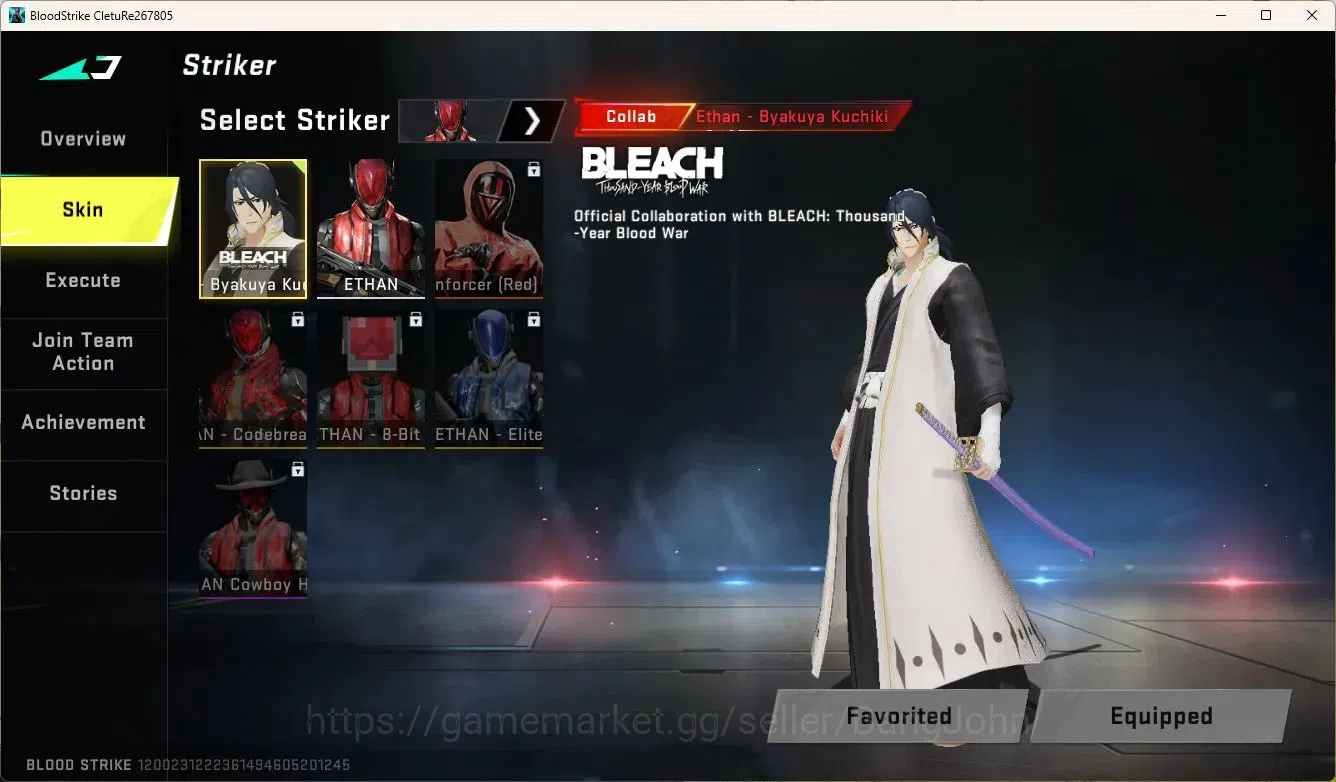 Blood Strike Accounts ASIA | BLEACH Byakuya Kuchiki | Ultra QBZ95 | 4 Le image 11