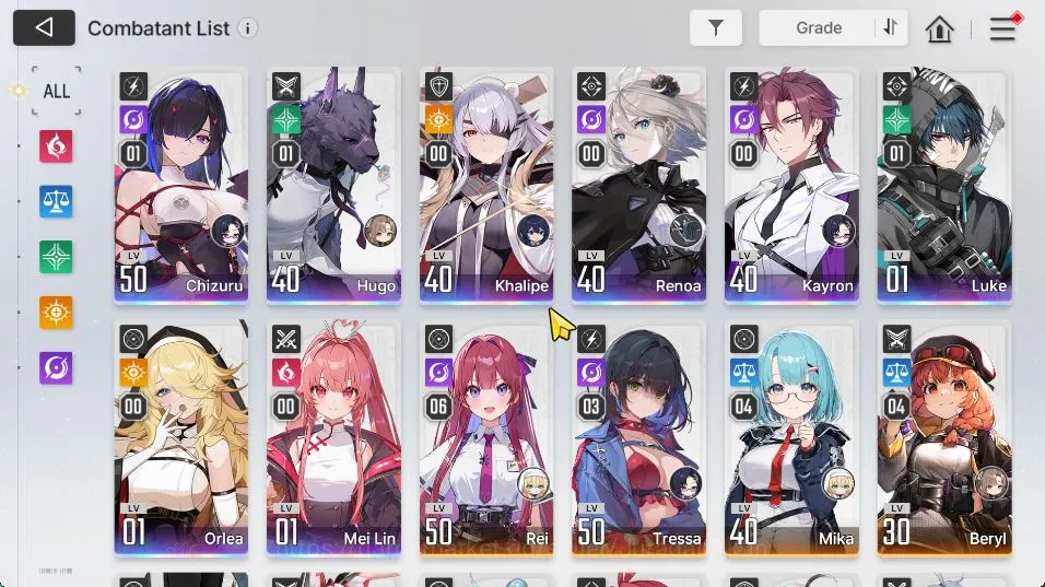 Chaos Zero Nightmare Accounts GLOBAL Lv41|8 SSR 1 Limit (ChizuruM1,HugoM1,LukeM1 image 4