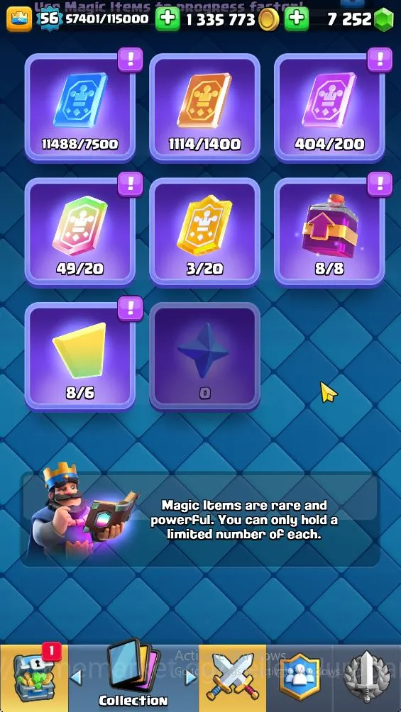 Clash Royale Accounts High-End Lvl 56|Trophy 10000|KTL 15|Limited Skin|Card 120|9 EVO,8 Champ,20 Legend,33 Epic,30 Rare,29 5
