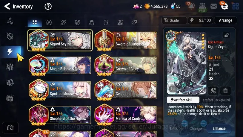 Epic Seven Accounts Mid-Tier Global Unverif|BestPvPStarter|6ML (Harsetti,Solitaria,UsChoux,etc)Limited Frida+Art|Bless 5