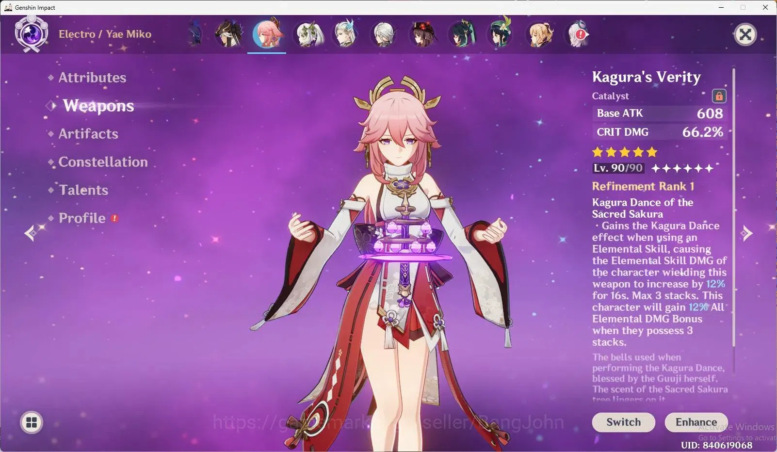 Genshin Impact Accounts ASIA|AR 60|19Limit+6Sign(Yae Miko,Neuvillette,Arle image 10