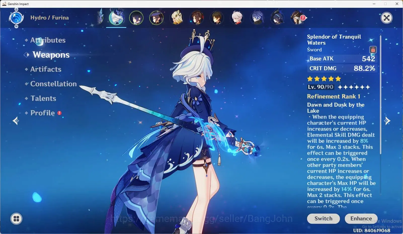 Genshin Impact Accounts ASIA|AR 60|19Limit+6Sign(Yae Miko,Neuvillette,Arle image 5