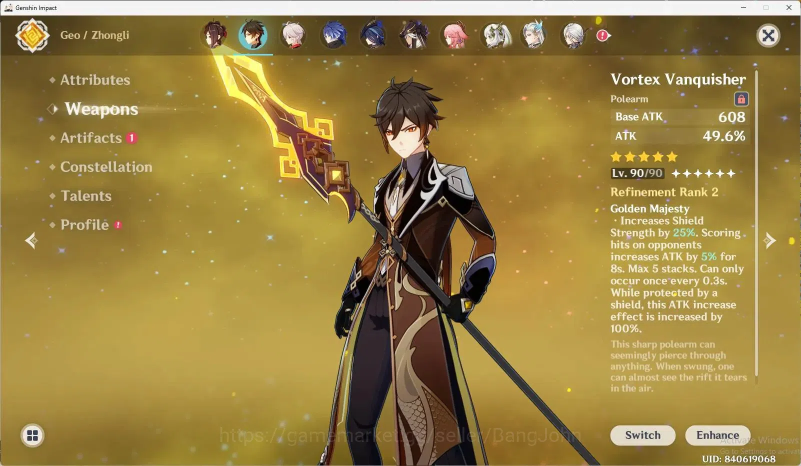 Genshin Impact Accounts ASIA|AR 60|19Limit+6Sign(Yae Miko,Neuvillette,Arle image 6