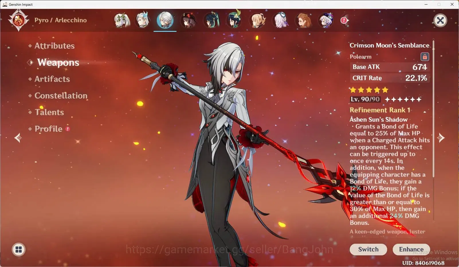 Genshin Impact Accounts ASIA|AR 60|19Limit+6Sign(Yae Miko,Neuvillette,Arle image 8