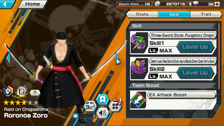 One Piece Bounty Rush Accounts Global | 10EX | Rank 18| Yamato, Roronoa Zoro, Th image 5