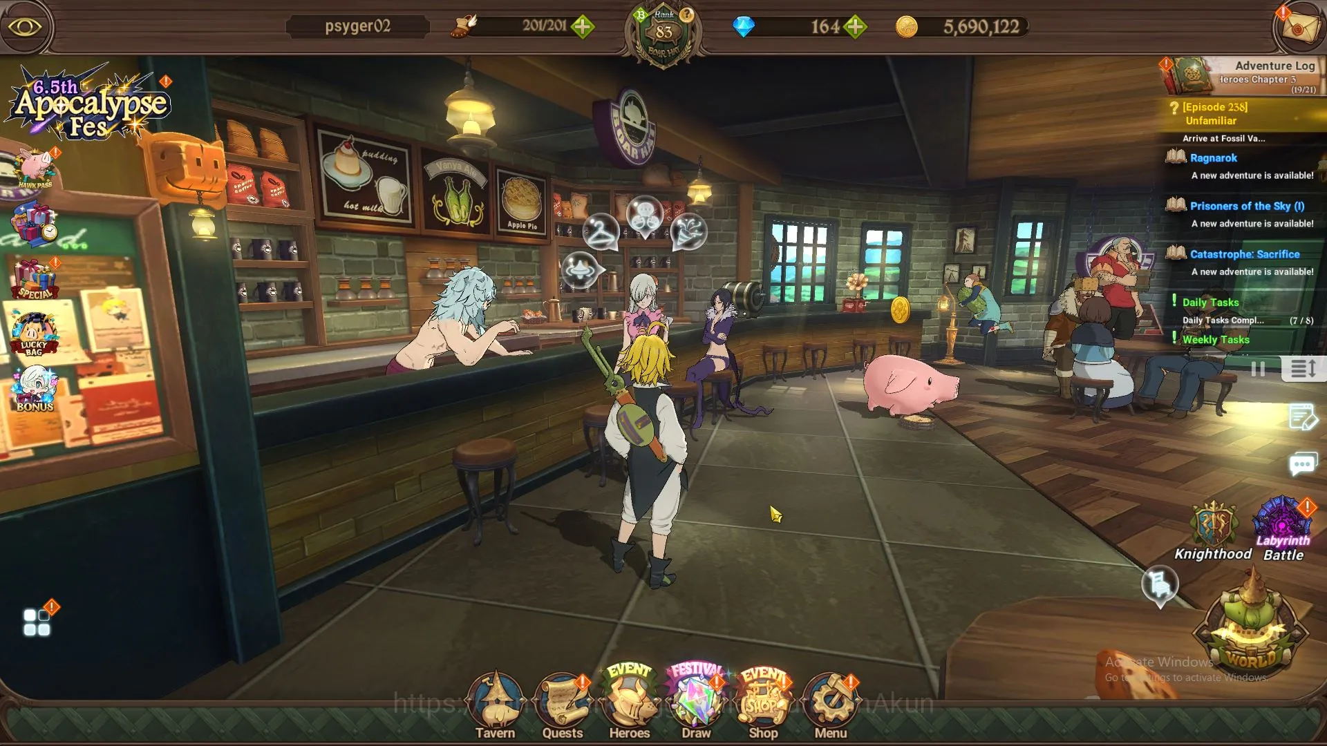 ASIA|3,6M CC|2 LR+6 UR+Collab(Solev,Konosuba)+164 Gems|Burnhild2/6,Elizabeth,EliMeli2/6,Tristan,KDiane,Etc|Code Only|(SDS2696) The Seven Deadly Sins: Grand Cross Accounts Midgame ASIA|3,6M CC|2 LR+6 UR+Collab(Solev,Konosuba)+164