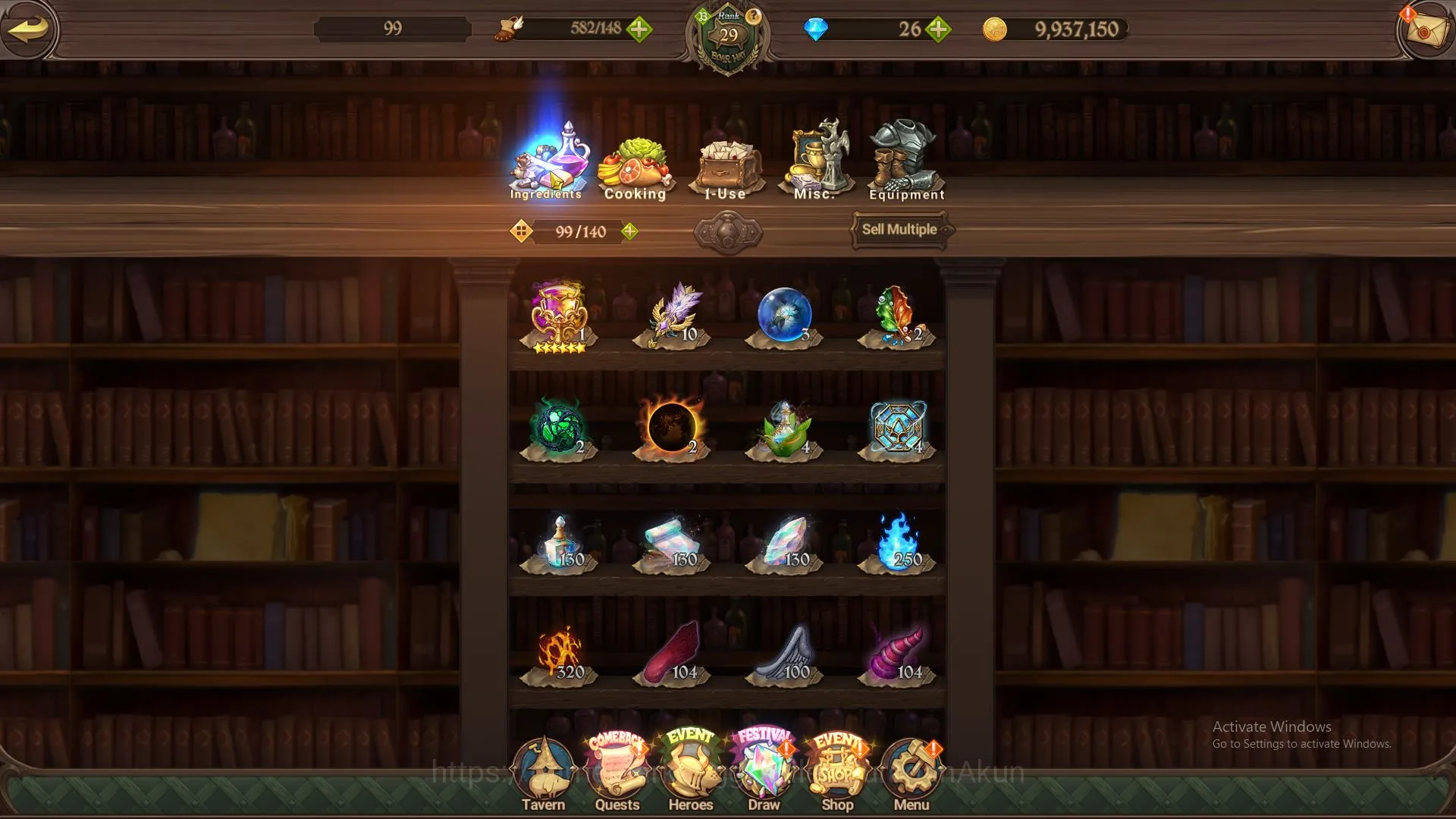 The Seven Deadly Sins: Grand Cross Accounts Midgame ASIA |1,7M CC, CH 6| 1 LR + 5 UR 2