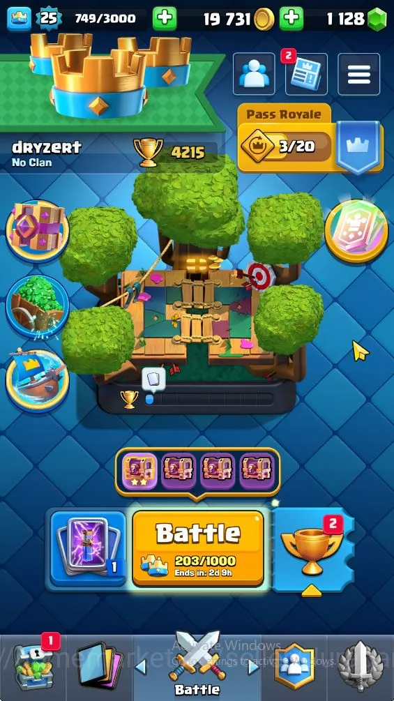 Clash Royale Accounts Midgame Lvl 25| Trophy 4215 | KTL 9 | Card 78 | 3 Evo, 3 Legend, 22 Epic, 26 Rare, 27 Common | 1128