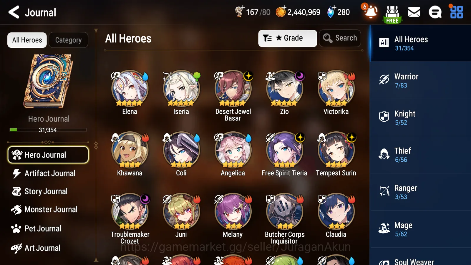 Epic Seven Accounts Global Unverif | 2ML(Desert Jewel Basar,Zio)Iseria image 4