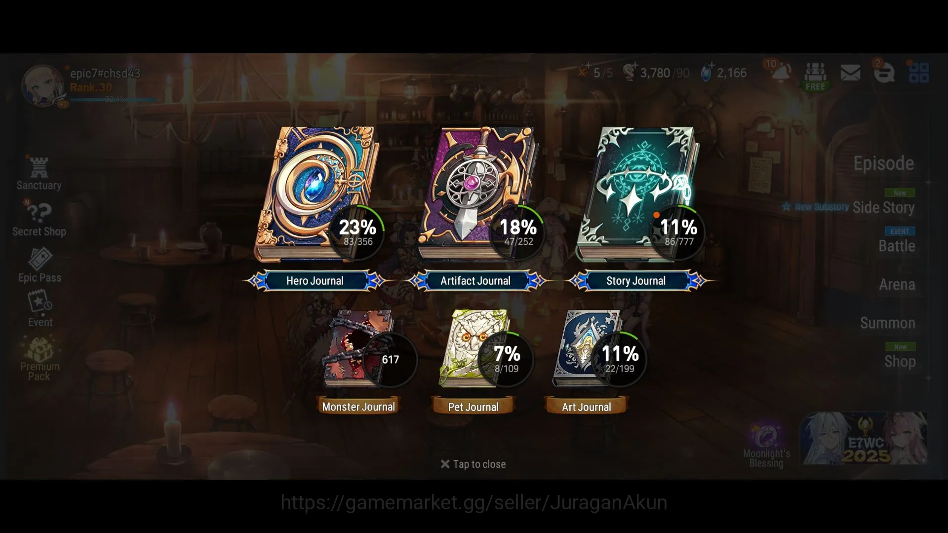 Epic Seven Accounts Mid-Tier Global Unverif|6ML(Suc Taeyou,S Tenebria,SS Vivian,R Violet)83Char,Wukong,A 3