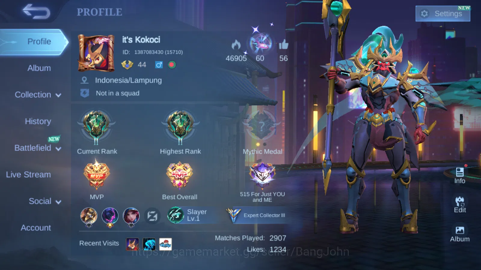 Hero 83 | skin 141 | luckybox alpha | cc natalia | lightborn tigreal | epic zilong | epic rafaela | ML599B Mobile Legends: Bang Bang Others Hero 83 | skin 141 | luckybox alpha | cc natalia | image 1